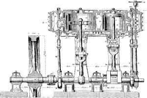 Ein detailliertes Bild eines Wasseraufbereitungssystems mit zahlreichen Rohren, Ventilen und anderen Bauteilen.