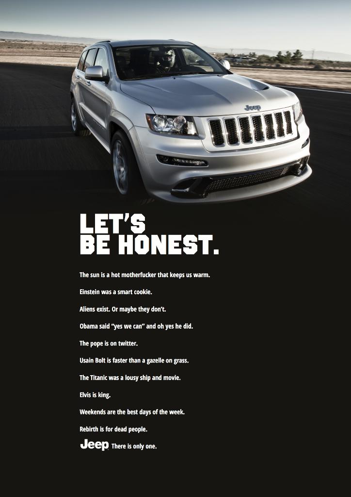 Ein Auto mit darunter edierten Textzitaten.